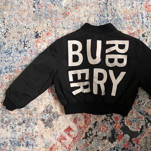Burberry Black Bomber Jacket, 4Y (110cm)